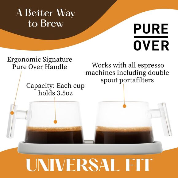 Pure Over Espresso Glass Cup Set - Picture 4 of 4